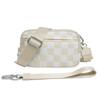 Modische Unisex-Karo-Gürteltasche