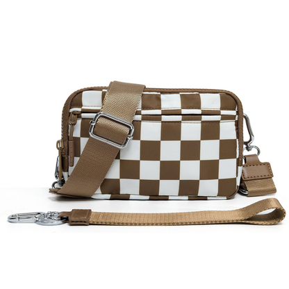 Modische Unisex-Karo-Gürteltasche