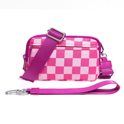 Modische Unisex-Karo-Gürteltasche