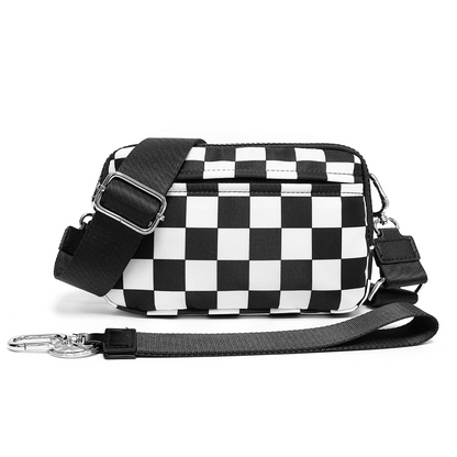 Modische Unisex-Karo-Gürteltasche