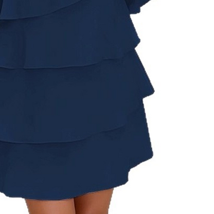 💎 50% RABATT! 👚 Elegantes Damen-Kleid mit Volantsaum – Zeitloser Quadratischer Ausschnitt & Fließende Ärmel