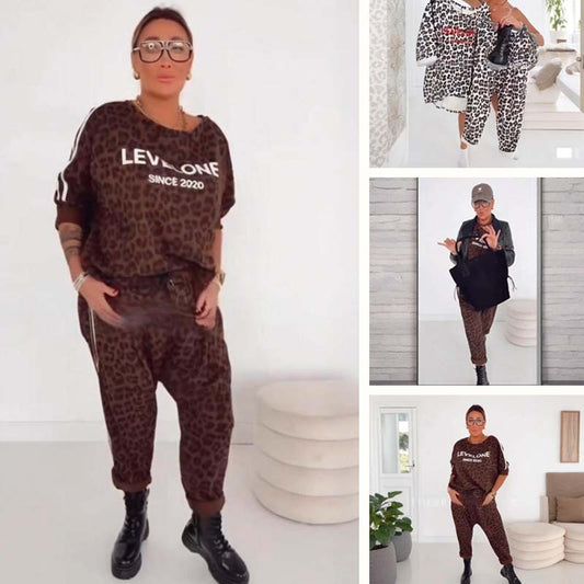 💜 LETZTER TAG DER AKTION – 50 % RABATT 💜 Elegantes Damen-Set mit Leopardenmuster
