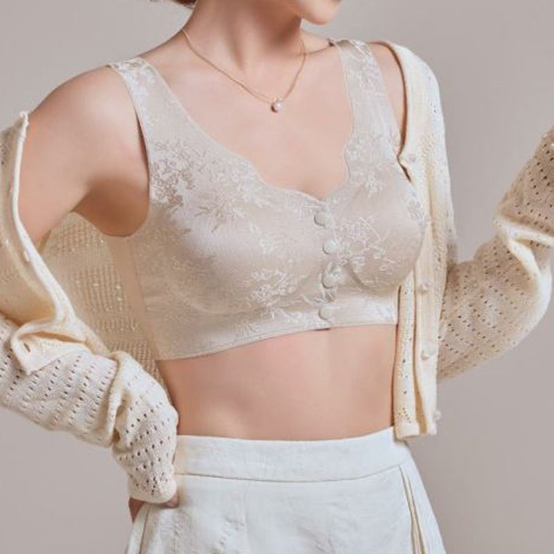 Bequemer BH mit Vorderverschluss und ohne Bügel, nahtlos