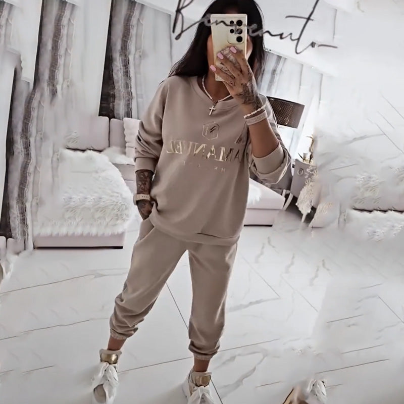 ⏳ Zeitlich begrenztes Angebot! ⏰ Lässiges Set für Damen – bedruckte Bluse und weite Hose