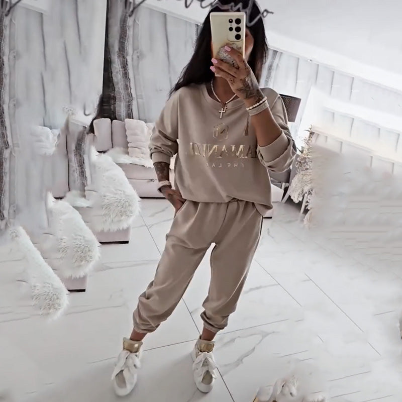 ⏳ Zeitlich begrenztes Angebot! ⏰ Lässiges Set für Damen – bedruckte Bluse und weite Hose