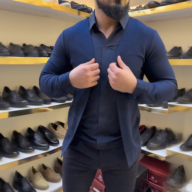 ✨Tidsbegränsat erbjudande, så länge lagret räcker💃Herrskjorta i två delar