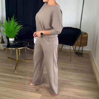 🌸Herbstverkauf👗 Elegantes dreiteiliges Set mit langem Cardigan – Weicher Stoff, stilvolles Oberteil und Hose, perfekt für den Weg zur Arbeit und den Alltag. ✨