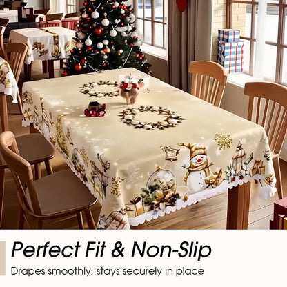 🎅Solange der Vorrat reicht 40 % Rabatt!🎄Freudige festliche klassische Weihnachtstischdecke