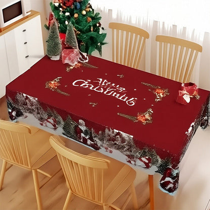 🎅Solange der Vorrat reicht 40 % Rabatt!🎄Freudige festliche klassische Weihnachtstischdecke