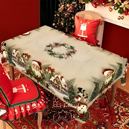 🎅Solange der Vorrat reicht 40 % Rabatt!🎄Freudige festliche klassische Weihnachtstischdecke