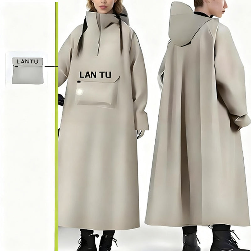 🔥Wasserdichter langer Regenmantel mit Kapuze für Roller🌧️