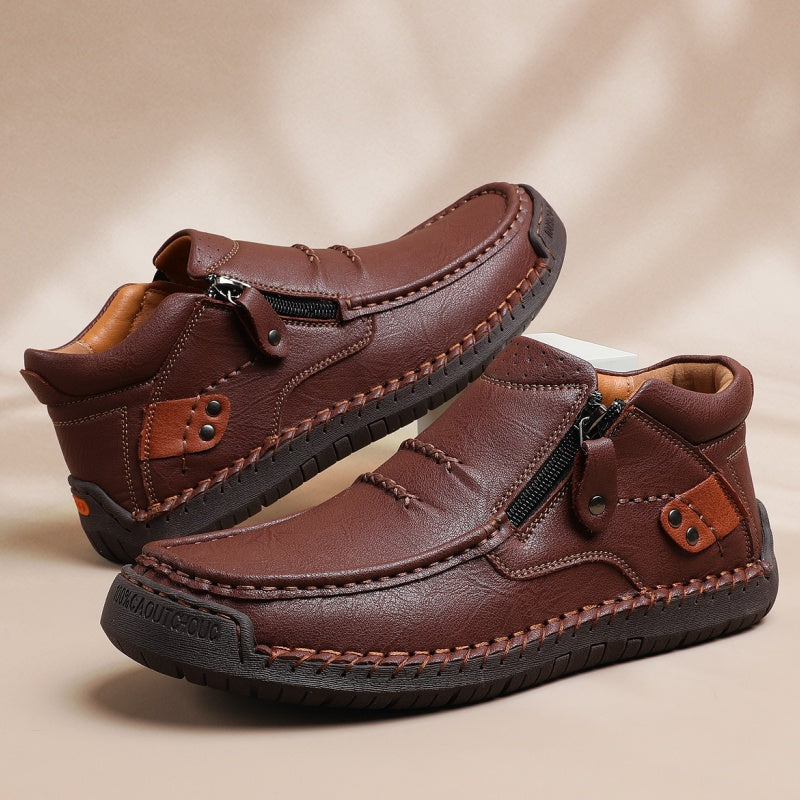 Outdoor-Sneaker für Herren im Retro-Stil aus PU-Leder