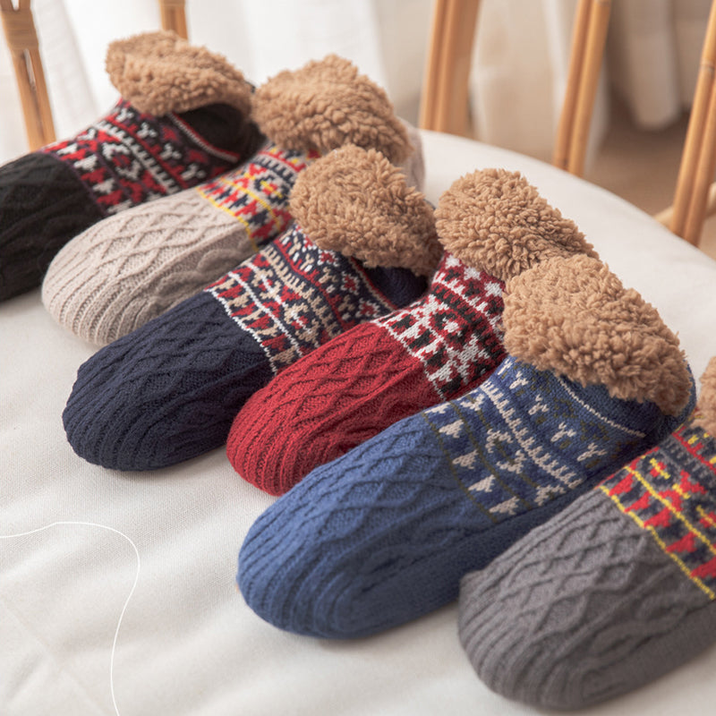 Cozy Lounge Slipper Socks with Grippers