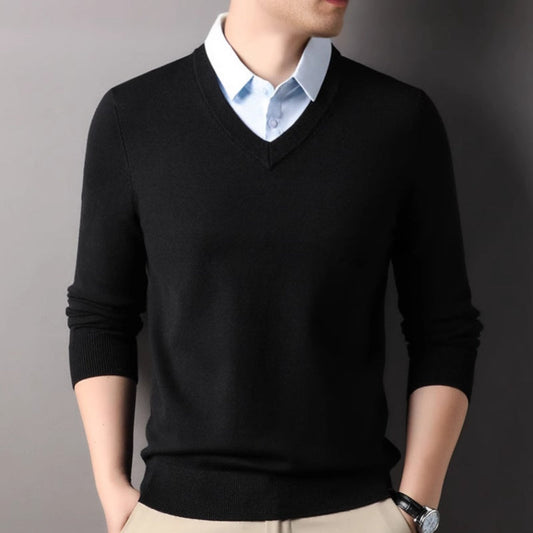 50% RABATT! 🔥Herren Strickpullover in Layering-Optik