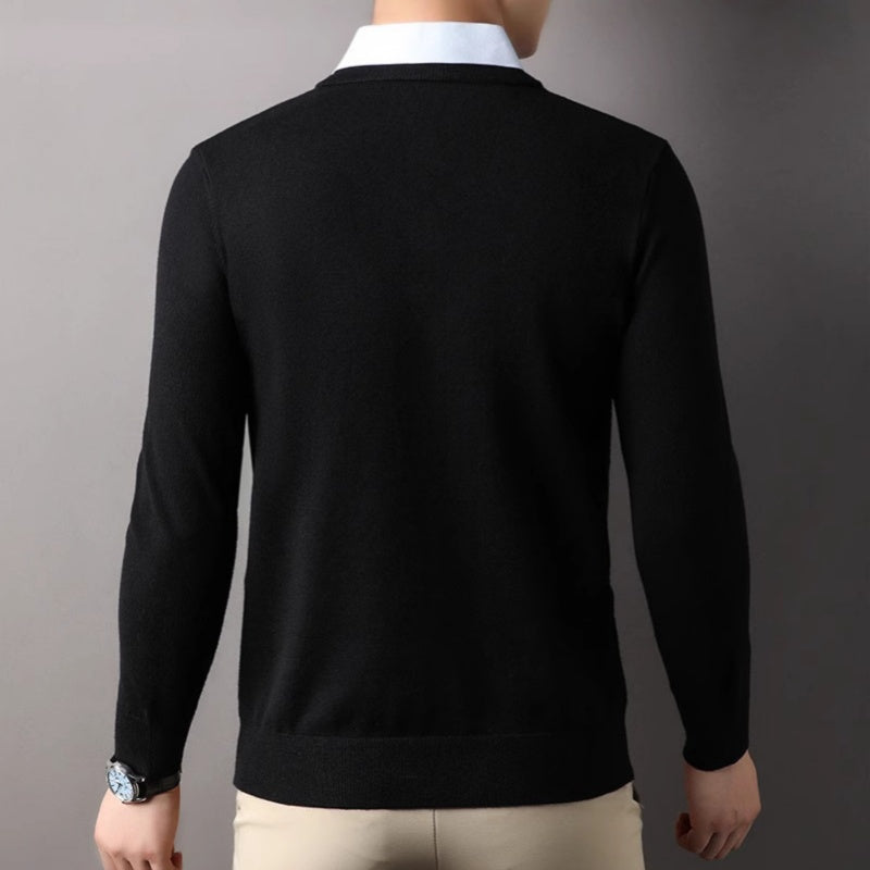 50% RABATT! 🔥Herren Strickpullover in Layering-Optik