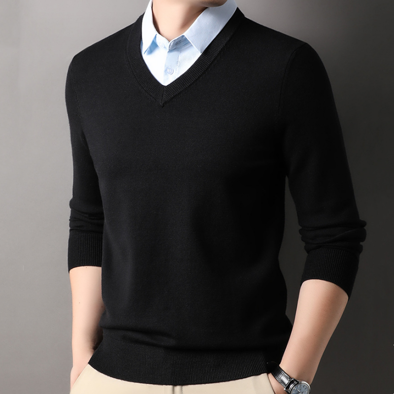 50% RABATT! 🔥Herren Strickpullover in Layering-Optik