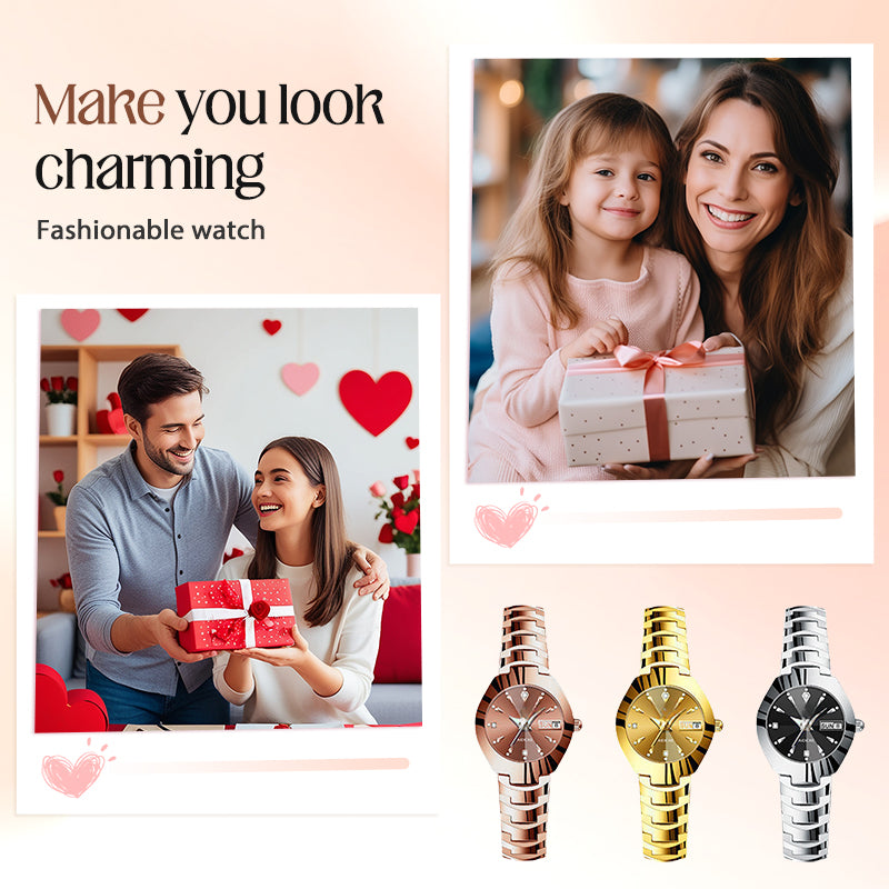 ⌚ 40% RABATT! ✨ Elegante Wasserdichte Damenuhr - Kristallglas & Zifferblatt mit Diamantakzenten für luxuriöse Anlässe 💎🌟