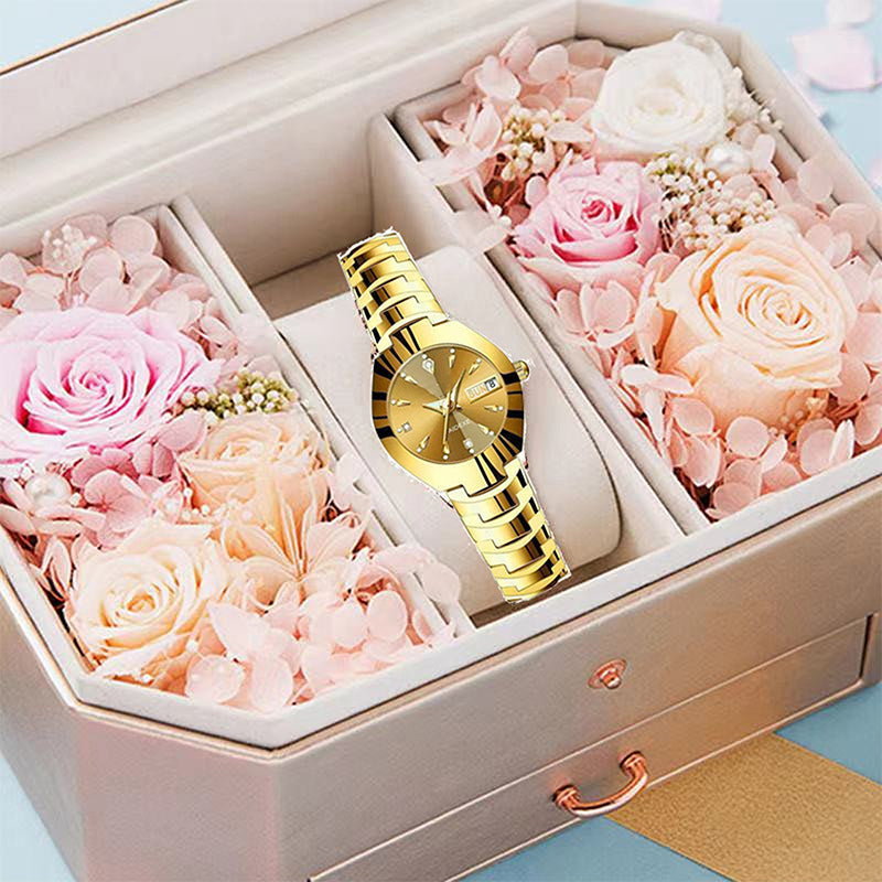 ⌚ 40% RABATT! ✨ Elegante Wasserdichte Damenuhr - Kristallglas & Zifferblatt mit Diamantakzenten für luxuriöse Anlässe 💎🌟