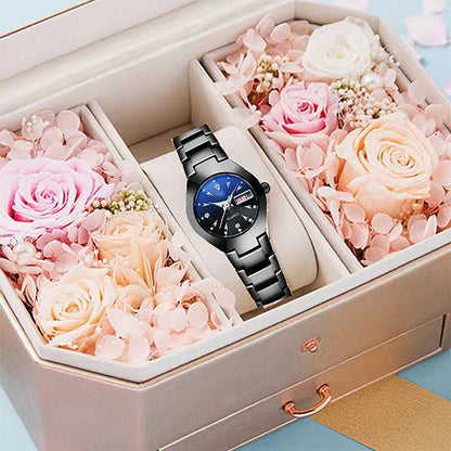 ⌚ 40% RABATT! ✨ Elegante Wasserdichte Damenuhr - Kristallglas & Zifferblatt mit Diamantakzenten für luxuriöse Anlässe 💎🌟