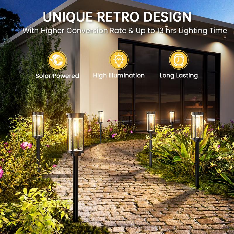 🔥2026 HEISSER VERKAUF🔥Solar-Gartenbeleuchtung – Retro-Design, 12–14 Stunden Leuchtdauer & IP65 wasserdicht