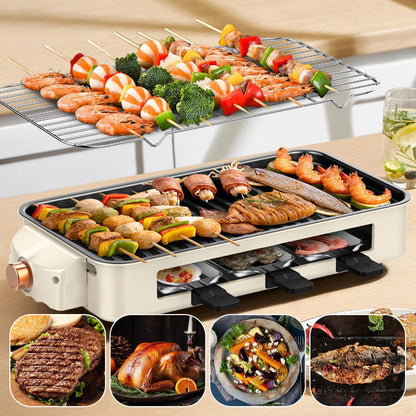 📢📢50 % RABATT !🔥🔥Large Capacity Detachable Multi-Function Smokeless Electric Grill