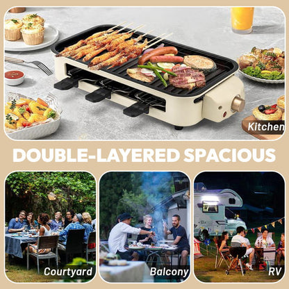 📢📢50 % RABATT !🔥🔥Large Capacity Detachable Multi-Function Smokeless Electric Grill