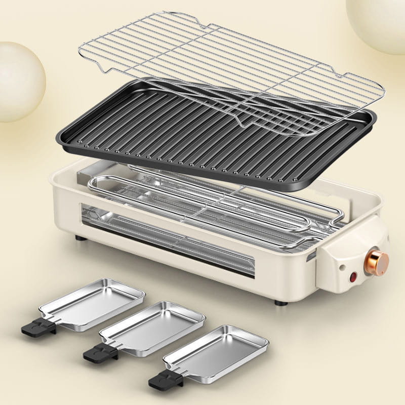 📢📢50 % RABATT !🔥🔥Large Capacity Detachable Multi-Function Smokeless Electric Grill