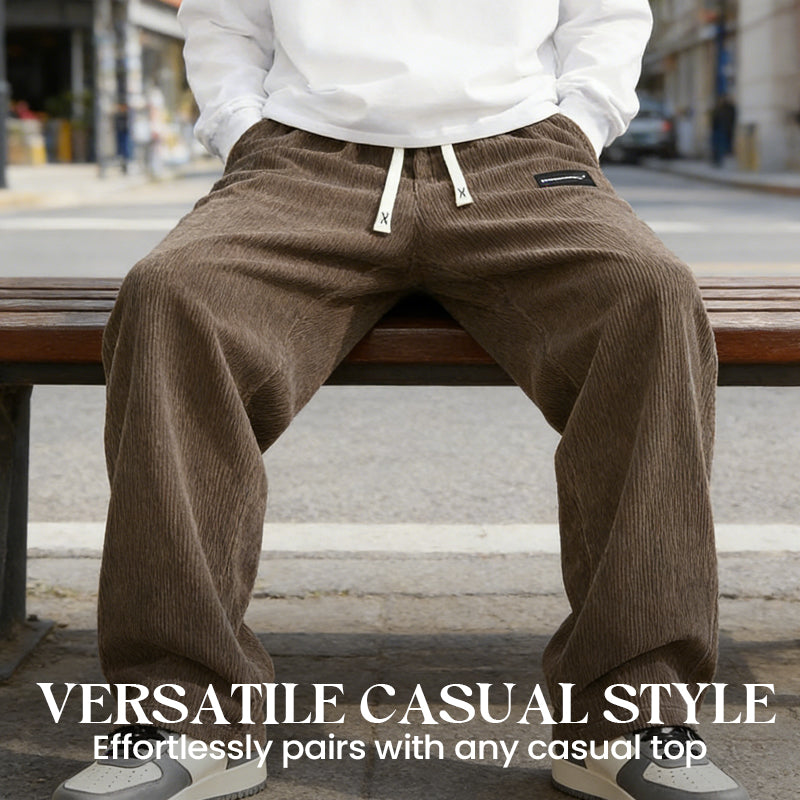 👖 50% RABATT! 🎉 Herrenhose mit Lockerer Passform, Kordelzug & Taschen – Bequem, Lässig & Praktisch für den Alltag 🏠