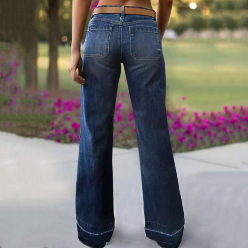 🎉Heißer Verkauf 50% RABATT👖 Damen Retro Flare Jeans – Vintage Wash, Stretch Denim & Hoher Bund für Perfekten Komfort ✨