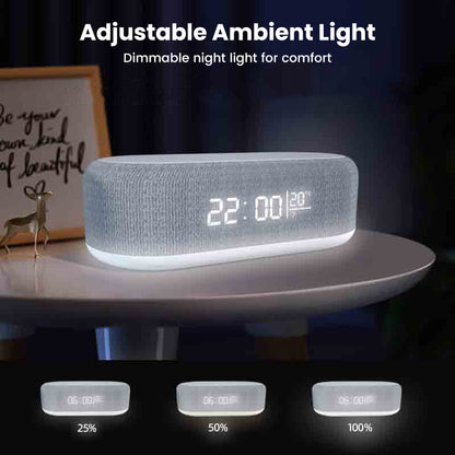 🔋6-in-1 Kabellose Ladestation 25W – Uhr, Wecker, Bluetooth-Lautsprecher & Nachtlicht | All-in-One für den Nachttisch!