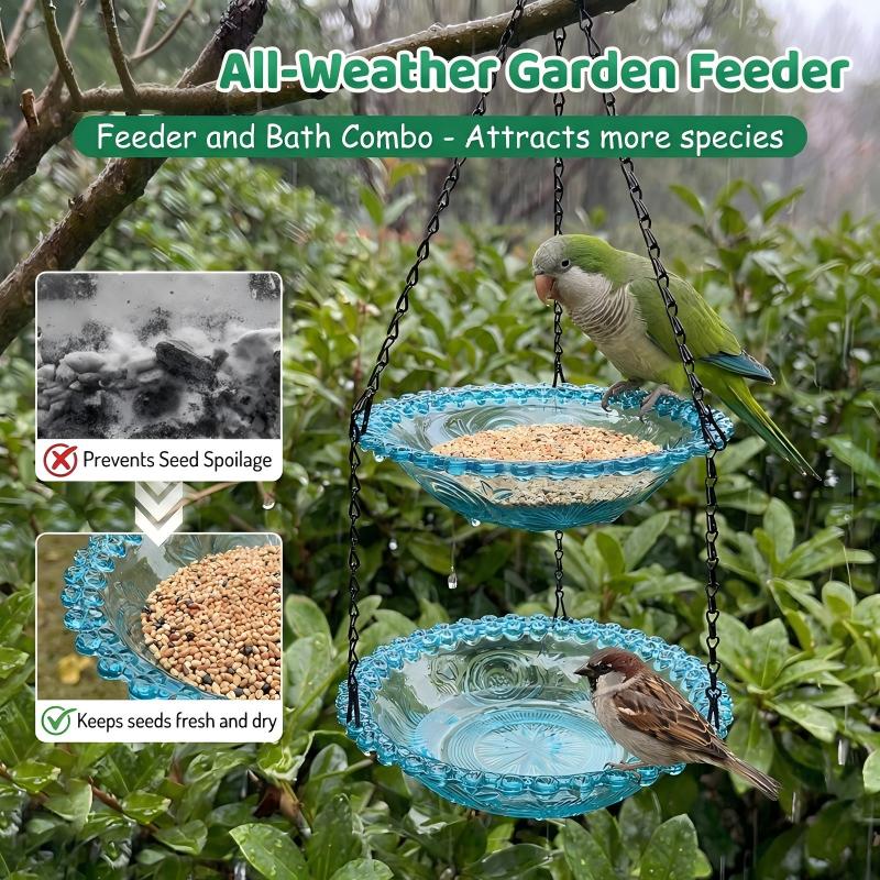 Hängende Futterstation & Vogeltränke im Vintage-Stil