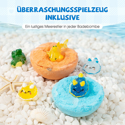 🛁 50% RABATT! 🌊 12-teiliges Badebomben Ozean-Motiv Set – Sprudelndes Badevergnügen mit Meeresduft, Pflegendes Öl & Plastikfrei 🎁