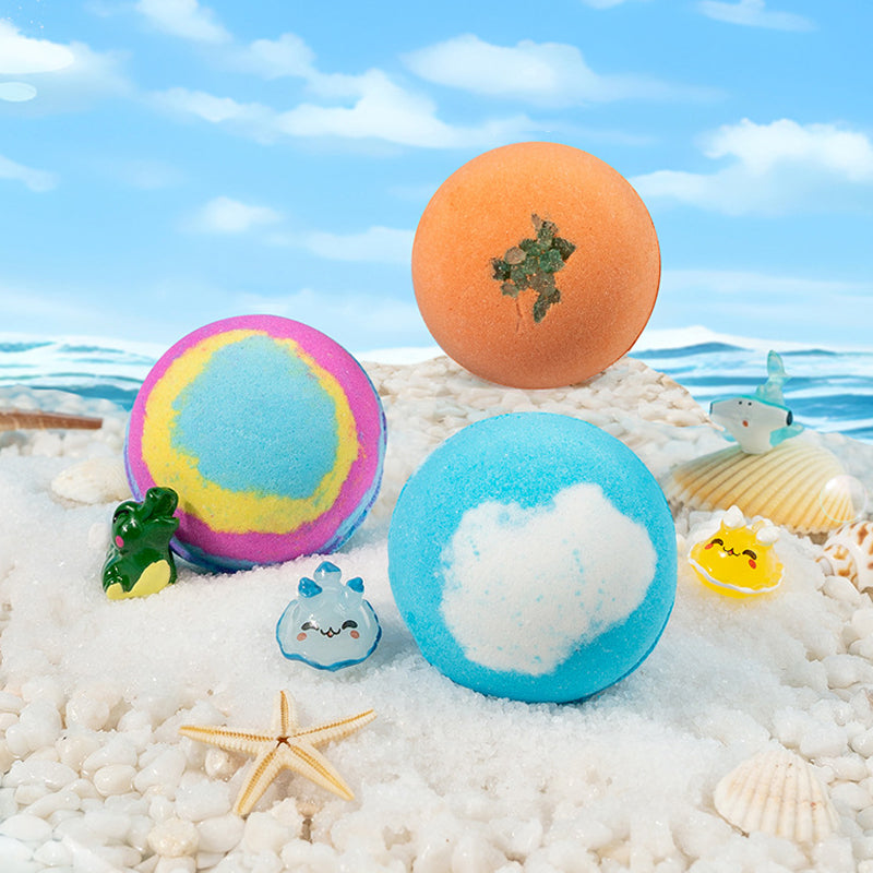 🛁 50% RABATT! 🌊 12-teiliges Badebomben Ozean-Motiv Set – Sprudelndes Badevergnügen mit Meeresduft, Pflegendes Öl & Plastikfrei 🎁