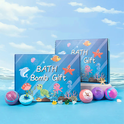 🛁 50% RABATT! 🌊 12-teiliges Badebomben Ozean-Motiv Set – Sprudelndes Badevergnügen mit Meeresduft, Pflegendes Öl & Plastikfrei 🎁