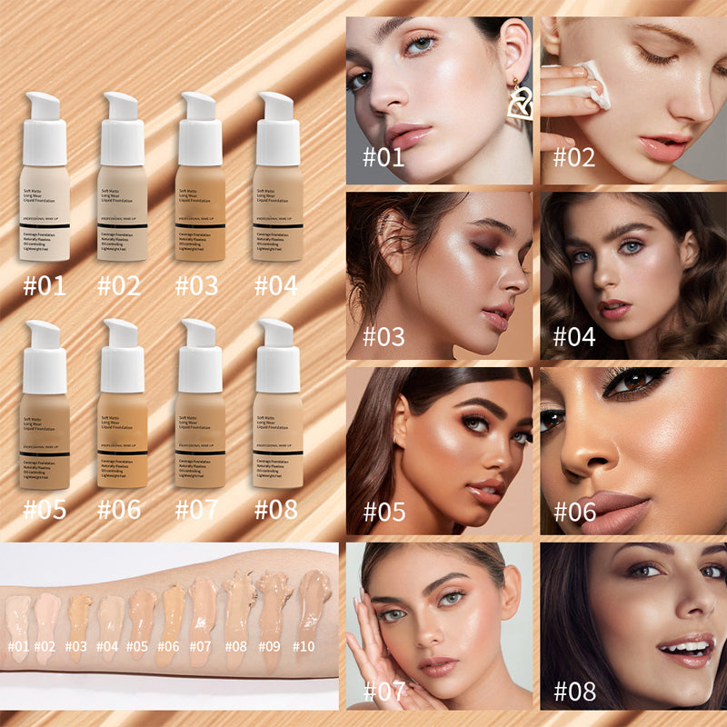 💎 1 + 1 GRATIS! 💎 Soft Matte Liquid Foundation – Volldeckung, Wasserdicht & Tierversuchsfrei (30 ml) 💄🌿