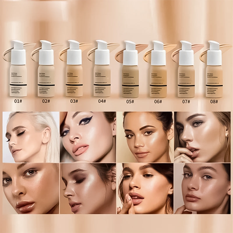 💎 1 + 1 GRATIS! 💎 Soft Matte Liquid Foundation – Volldeckung, Wasserdicht & Tierversuchsfrei (30 ml) 💄🌿