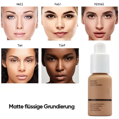 💎 1 + 1 GRATIS! 💎 Soft Matte Liquid Foundation – Volldeckung, Wasserdicht & Tierversuchsfrei (30 ml) 💄🌿