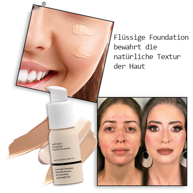 💎 1 + 1 GRATIS! 💎 Soft Matte Liquid Foundation – Volldeckung, Wasserdicht & Tierversuchsfrei (30 ml) 💄🌿