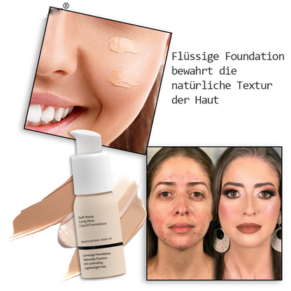 💎 1 + 1 GRATIS! 💎 Soft Matte Liquid Foundation – Volldeckung, Wasserdicht & Tierversuchsfrei (30 ml) 💄🌿