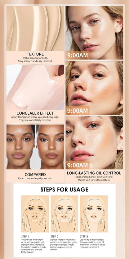 💎 1 + 1 GRATIS! 💎 Soft Matte Liquid Foundation – Volldeckung, Wasserdicht & Tierversuchsfrei (30 ml) 💄🌿