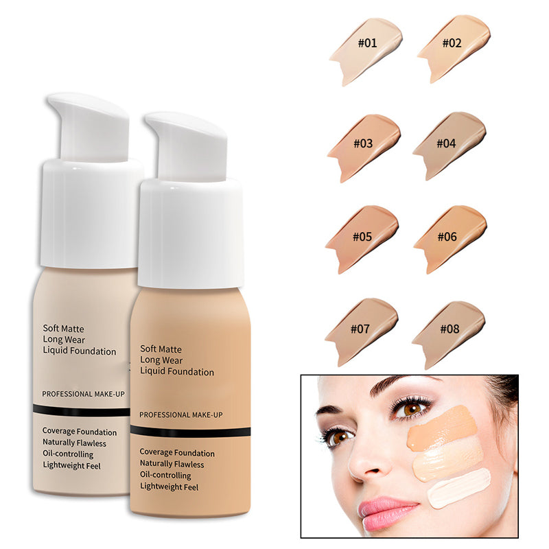 💎 1 + 1 GRATIS! 💎 Soft Matte Liquid Foundation – Volldeckung, Wasserdicht & Tierversuchsfrei (30 ml) 💄🌿