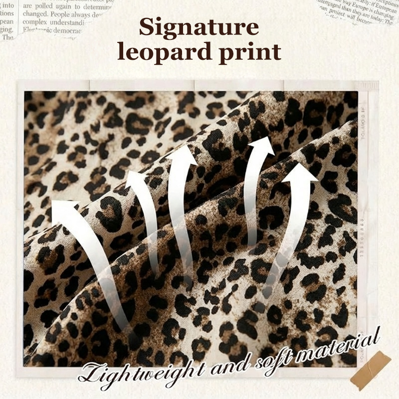 👚 50% RABATT! 🐆 Damenbluse mit Leopardenmuster & Kontrast-Mesh – Langarm, Figurbetont & Perfekt für Büro bis Abendoutfit ✨
