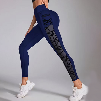 💎50% Rabatt – 🧘 Damen-Mesh-High-Waist-Yogahose mit Taschen – Atmungsaktive Mesh-Panels, Bleibt Kühl & Perfekt für Intensive Workouts 🌸