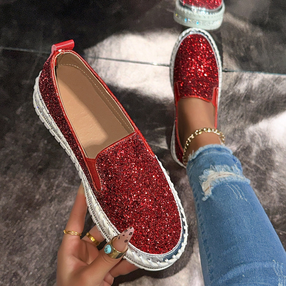 👟📢📢50%RABATT!【Bequeme Freizeitslipper für Damen】 – Kein Bücken, kein Schnüren, einfach hineinschlüpfen und los geht’s! ✨💨