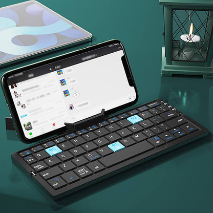 🔥50 % Rabatt⌨️📱 Faltbare Bluetooth Tastatur – Kabellos, Mini & Leise, Kompatibel mit Smartphone & iPad