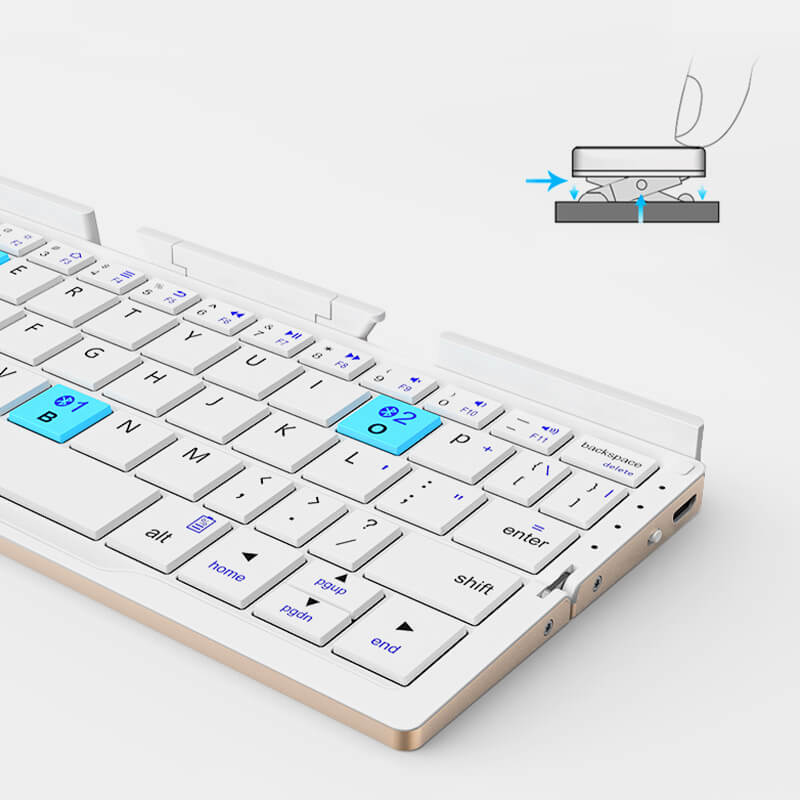 🔥50 % Rabatt⌨️📱 Faltbare Bluetooth Tastatur – Kabellos, Mini & Leise, Kompatibel mit Smartphone & iPad