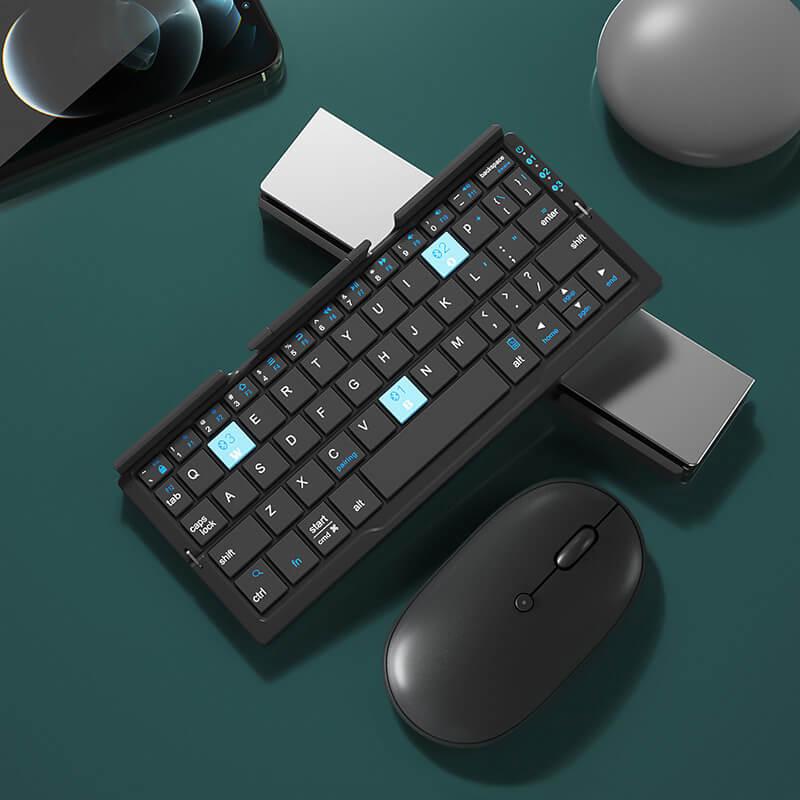 🔥50 % Rabatt⌨️📱 Faltbare Bluetooth Tastatur – Kabellos, Mini & Leise, Kompatibel mit Smartphone & iPad