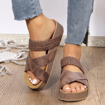 👡 Halber Preis! ✨ Plateau-Sandalen im California-Casual-Stil – mit Polsterung, bequem & stylisch ☀️