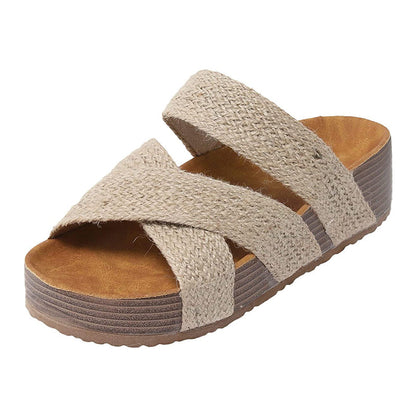 👡 Halber Preis! ✨ Plateau-Sandalen im California-Casual-Stil – mit Polsterung, bequem & stylisch ☀️