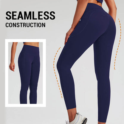🥳 2026 HOTSELLER ❤️‍🔥 50% RABATT 🥰 Figurformende Leggings mit hohem Bund und Seitentaschen – straffend, po-formend und optisch schlanker